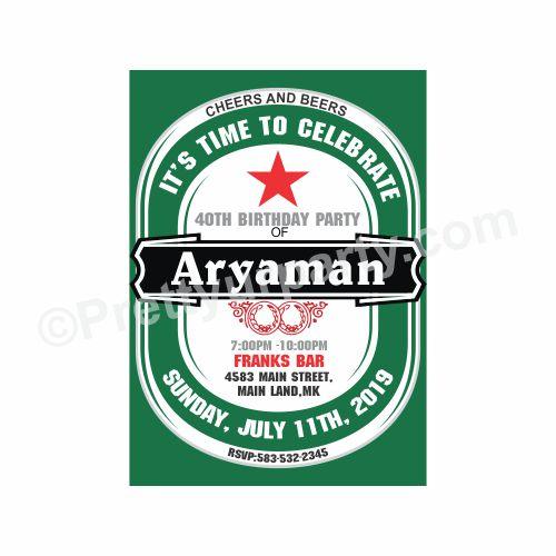 Beer Party Theme Invitations ALL PARTY SUPPLIES Pretty UR Party Default Title