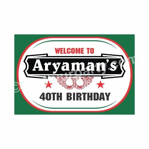 Beer Party Theme Entrance Banner / Door Sign