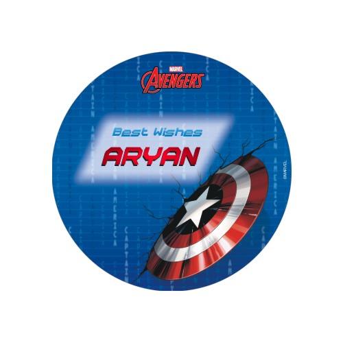 Captain America Best Wishes card PERSONALISED Pretty UR Party 25 Best Wishes Cards