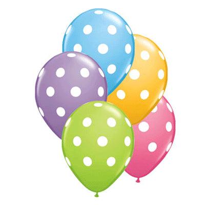 Multicolor Polka Dots Latex Balloons - Pack of 25 ALL PARTY SUPPLIES Pretty UR Party