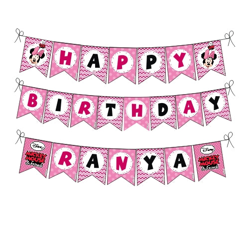 Minnie Mouse Theme Bunting | Birthday Banner – PRETTY UR PARTY