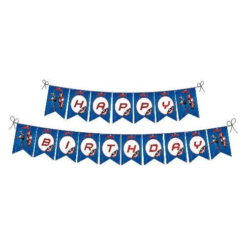 Captain America Happy Birthday Banner THEME PARTIES Pretty UR Party Default Title