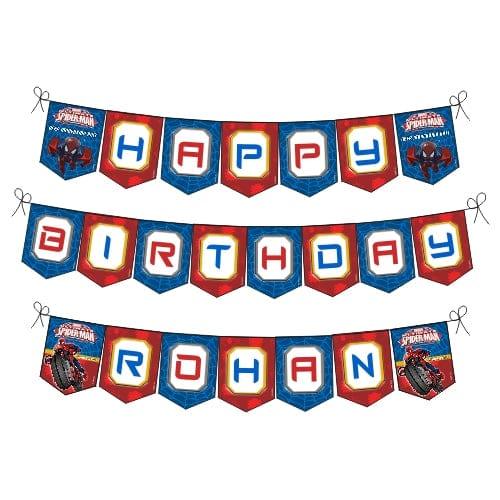 Spiderman Happy Birthday Banner THEME PARTIES Pretty UR Party Default Title
