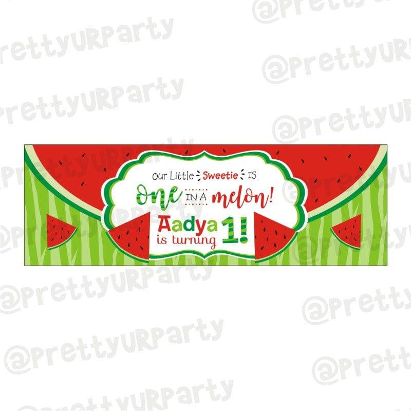 Personalized Watermelon Theme Banner 30in ALL PARTY SUPPLIES Pretty UR Party Default Title