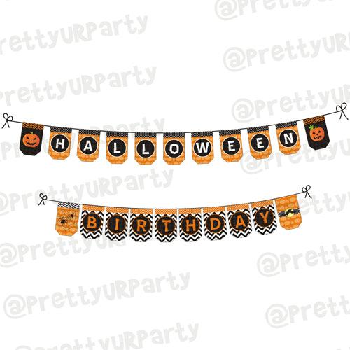 Birthday Halloween Theme Bunting ALL PARTY SUPPLIES Pretty UR Party Default Title