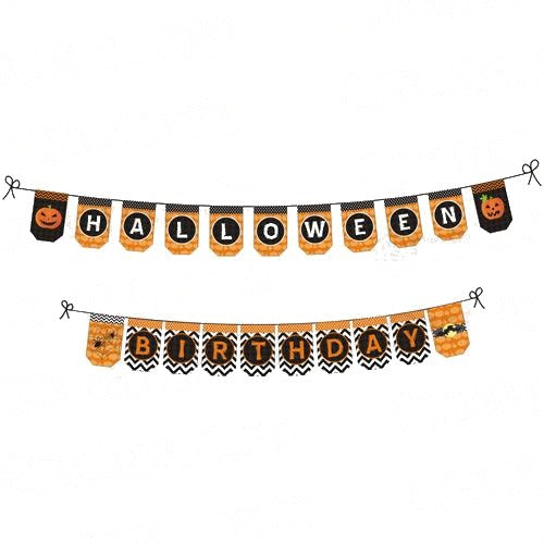Birthday Halloween Theme Bunting