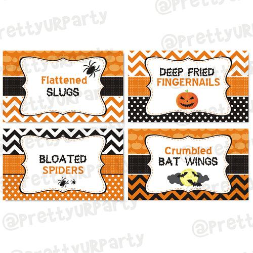 Birthday Halloween Food Labels / Buffet Table Cards ALL PARTY SUPPLIES Pretty UR Party Default Title