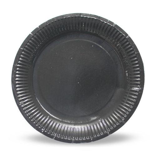 Black Paper Plates - Pack of 10 TABLEWARE Pretty UR Party