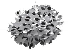 Black Polka Dot Tissue Paper Pom Poms 14"