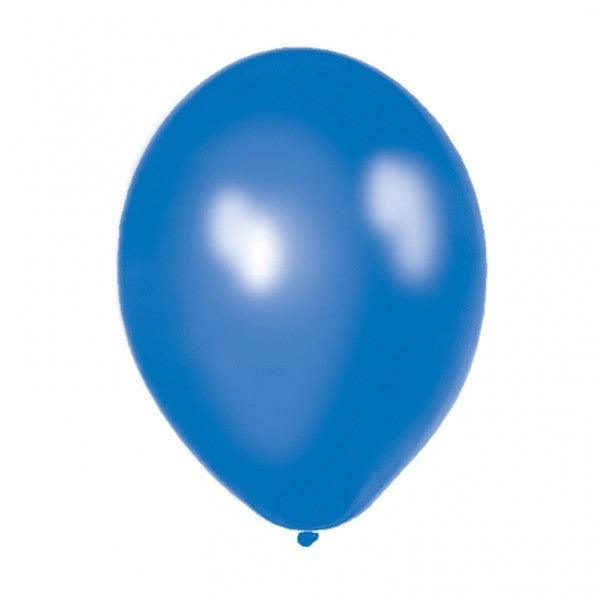 Blue Metallic Latex Balloon - Pack of 50 DECORATIONS Pretty UR Party