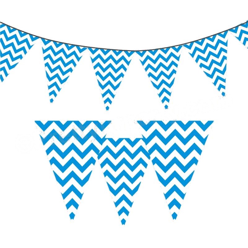 Blue Chevron Bunting