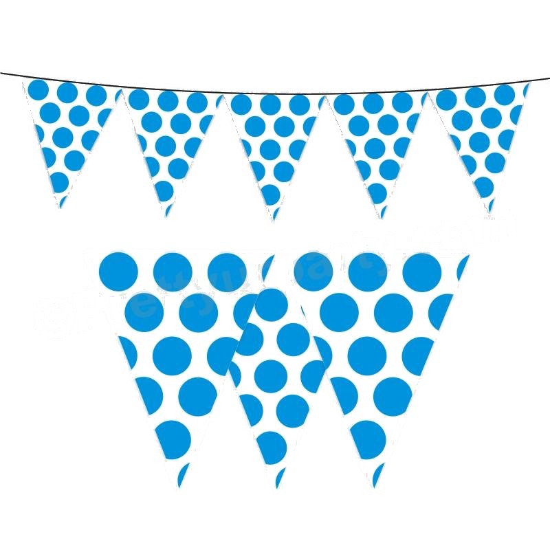 Blue Polka Dots Bunting