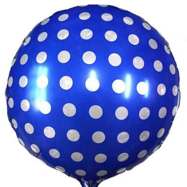 Blue Polka dot foil Balloon - 18" ALL PARTY SUPPLIES Pretty UR Party
