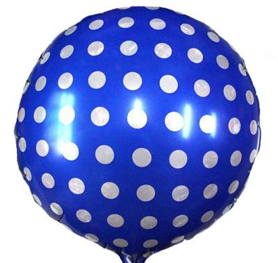 Blue Polka dot foil Balloon - 18" ALL PARTY SUPPLIES Pretty UR Party