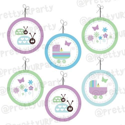 Blue and Purple Danglers BABY SHOWER Pretty UR Party Default Title