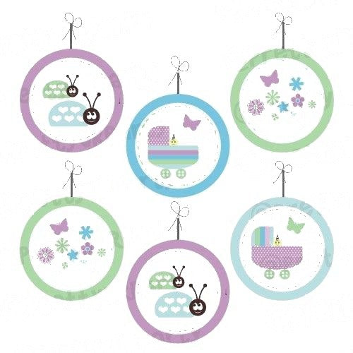 Blue and Purple Danglers