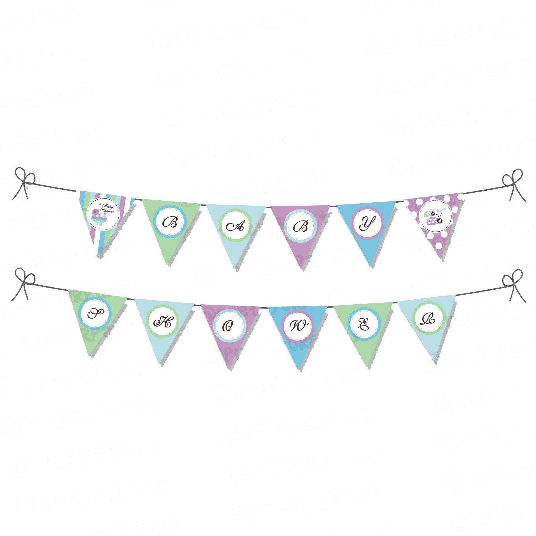 Blue and Purple Bunting