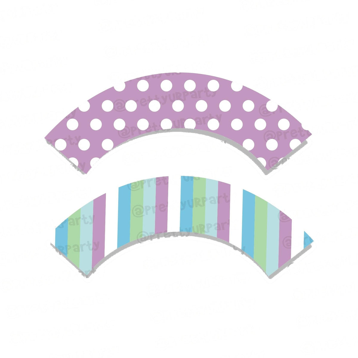Blue and Purple Cupcake Wrappers