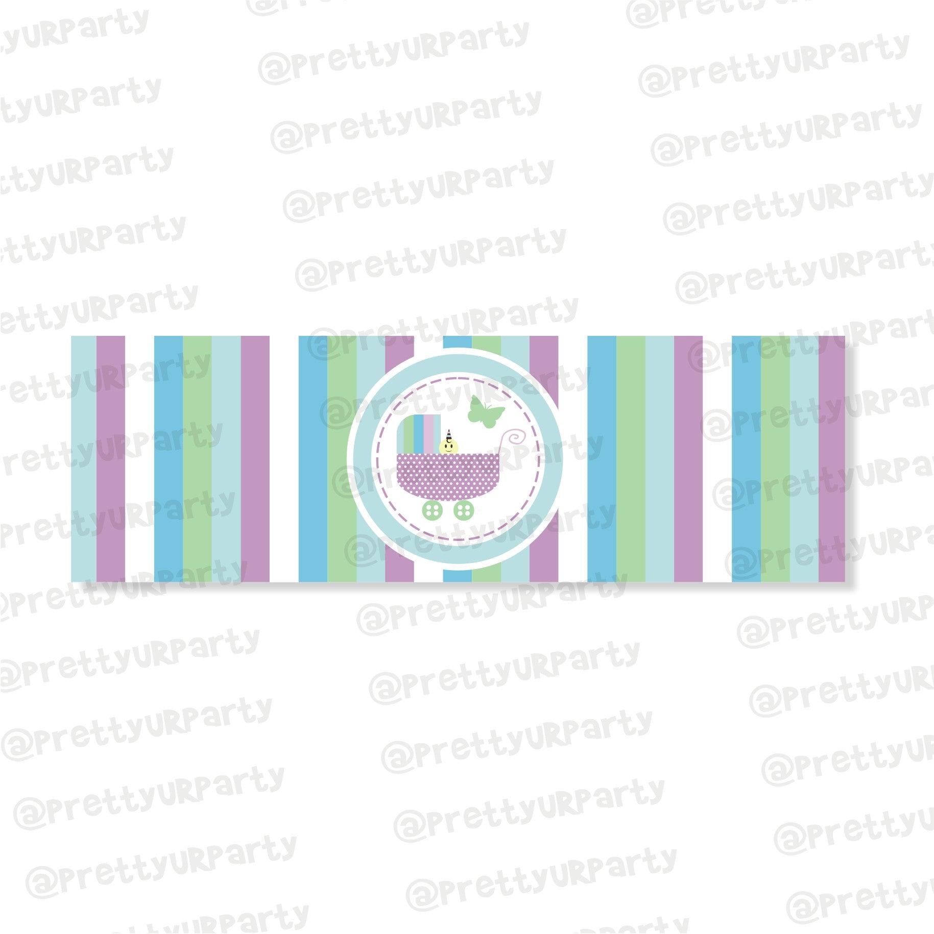 Blue and Purple Wrist Bands - Pack of 10 BABY SHOWER Pretty UR Party Default Title