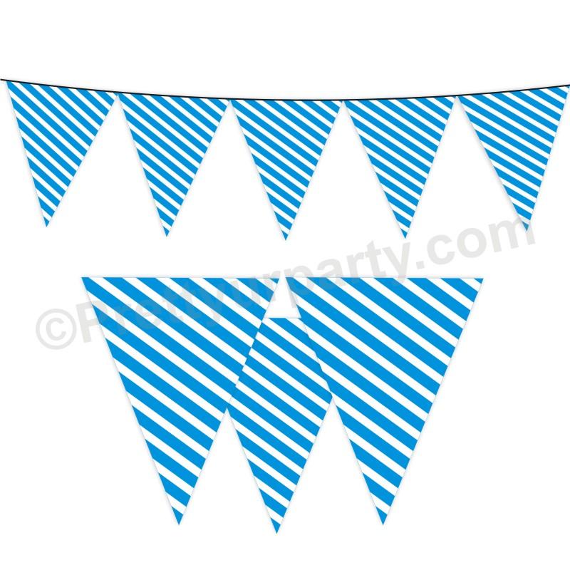 Blue Stripes Bunting BABY SHOWER Pretty UR Party Default Title
