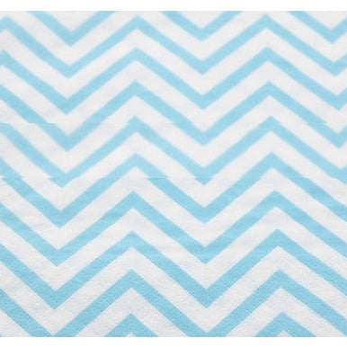 Blue Chevron paper Napkins - Pack of 10 THEME PARTIES Pretty UR Party