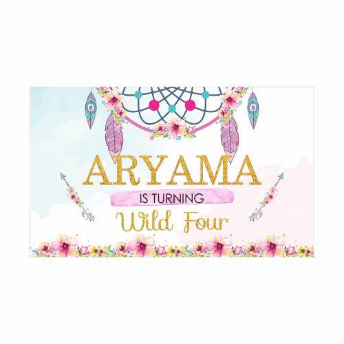 Boho Theme Backdrop PERSONALISED Pretty UR Party Default Title