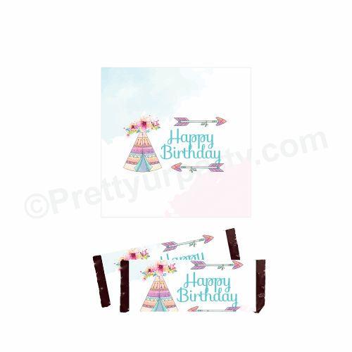 Boho Theme Chocolate Wrappers THEME PARTIES Pretty UR Party Default Title