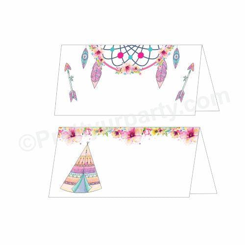 Boho Theme Food Labels / Buffet Table Cards THEME PARTIES Pretty UR Party Default Title