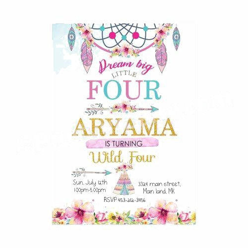 Boho Theme Invitations