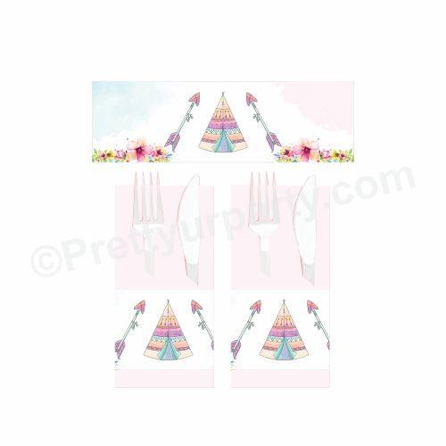 Boho Theme Napkin Rings THEME PARTIES Pretty UR Party Default Title