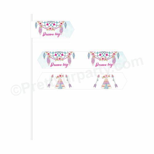 Boho Theme Drink Straws THEME PARTIES Pretty UR Party