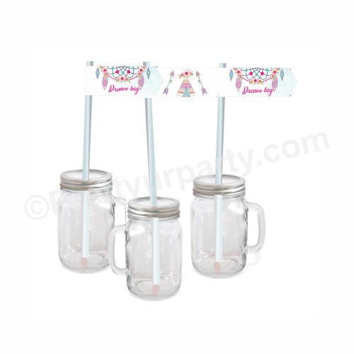 Boho Theme Drink Straws THEME PARTIES Pretty UR Party