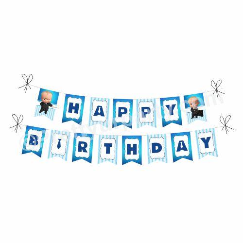 Boss Baby Theme Bunting BIRTHDAYS Pretty UR Party Default Title