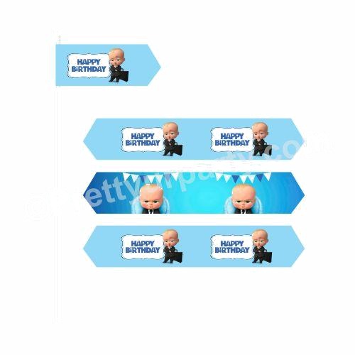 Boss Baby Theme Drink Straws