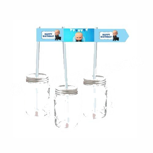 Boss Baby Theme Drink Straws — image 2