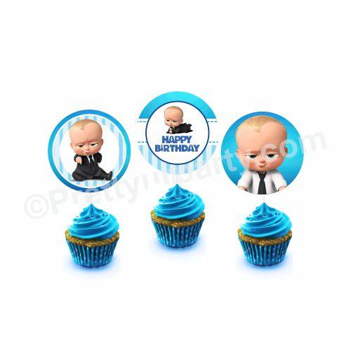 Boss Baby Theme Cupcake / Food Toppers THEME PARTIES Pretty UR Party