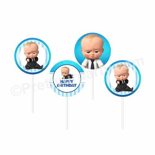 Boss Baby Theme Cupcake / Food Toppers THEME PARTIES Pretty UR Party Default Title