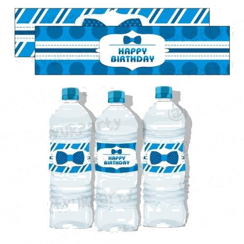 Bow Tie Water Bottle Labels