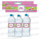 Girly Owl Water Bottle Labels THEME PARTIES Pretty UR Party Default Title