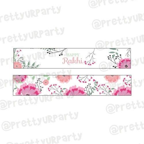 Pink Floral Rakhi Theme Bottle Labels ALL PARTY SUPPLIES Pretty UR Party Default Title