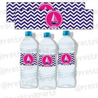 Girly Nautical Water Bottle Labels THEME PARTIES Pretty UR Party Default Title