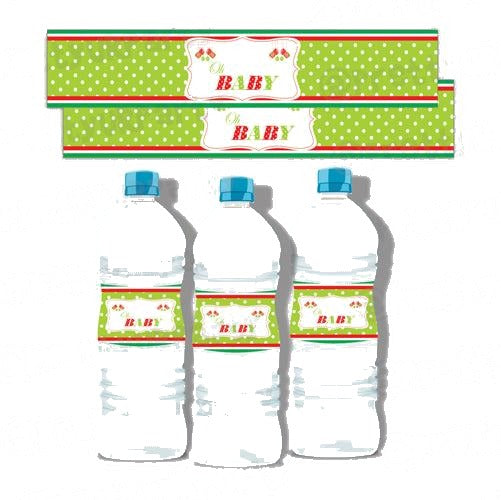 Christmas Baby Shower Water Bottle Labels