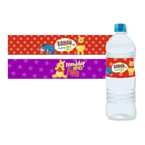 Winnie The Pooh Water Bottle Labels THEME PARTIES Pretty UR Party Default Title