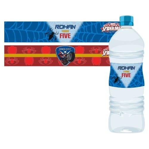 Spiderman Water Bottle Labels THEME PARTIES Pretty UR Party Default Title
