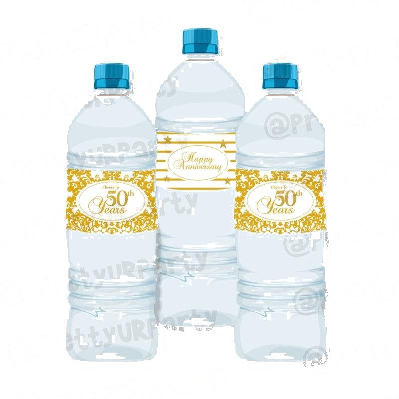50th Anniversary Theme Water Bottle Labels — image 2