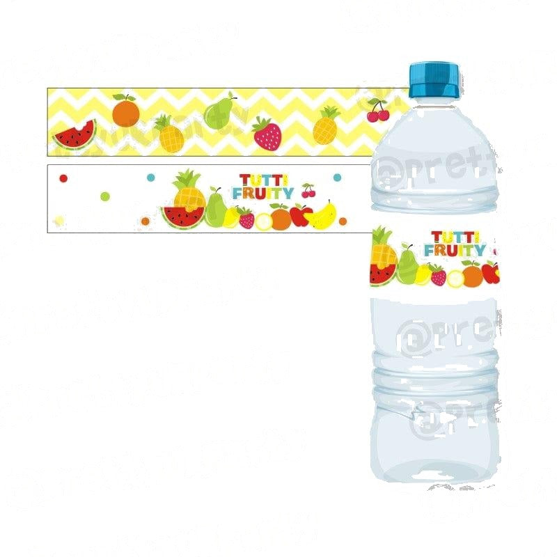 Tutti Fruity Theme Water Bottle Labels