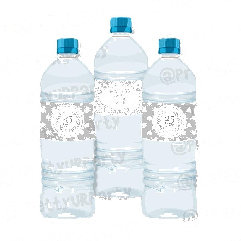25th Anniversary Theme Water Bottle Labels — image 2