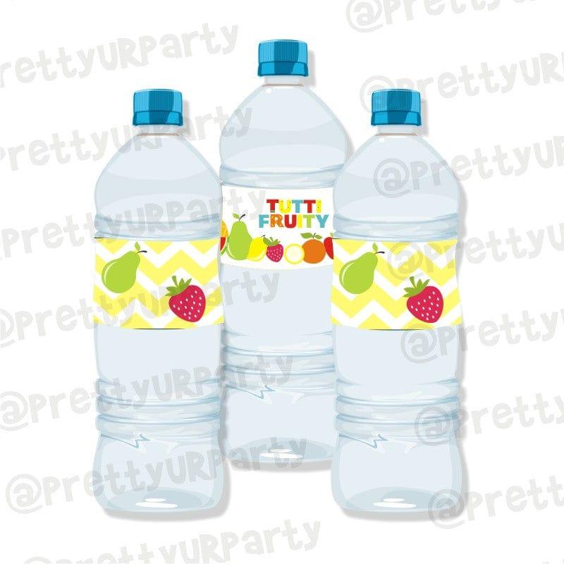 Tutti Fruity Theme Water Bottle Labels THEME PARTIES Pretty UR Party