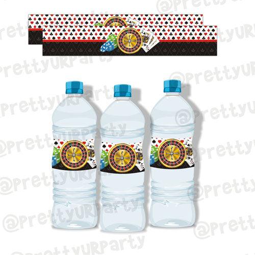 Casino Night Water Bottle Labels ALL PARTY SUPPLIES Pretty UR Party Default Title