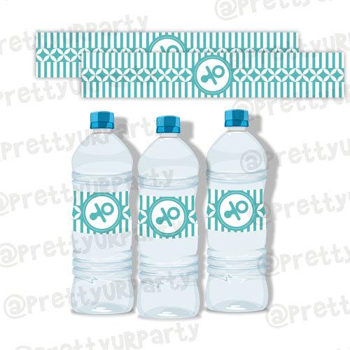 Baby & Co. Water Bottle Labels BABY SHOWER Pretty UR Party Default Title